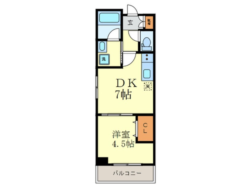間取図 ベラジオ京都鞍馬口(401)