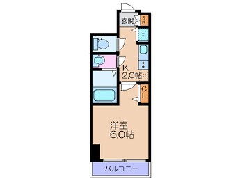 間取図 ﾌﾟﾚｻﾝｽ福島ﾆｭ-ｹﾞ-ﾄ（804）