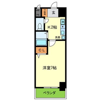 間取図 ｸﾘｴｲﾄ21ｱﾃﾝﾄﾞﾙ梅田605