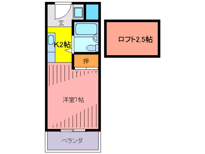 間取図 プレアール天神