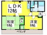 コモド野麿 2LDKの間取り