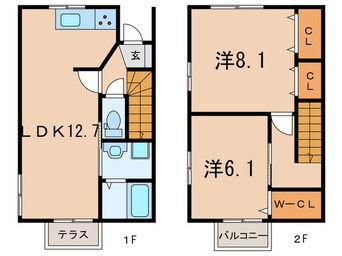 間取図 ウエステリアコートD