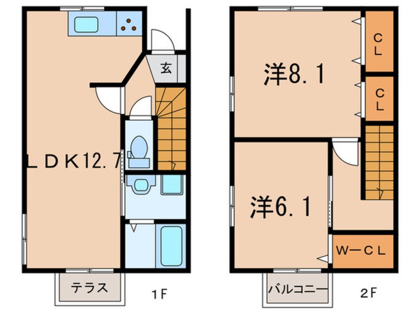 間取図 ウエステリアコートD