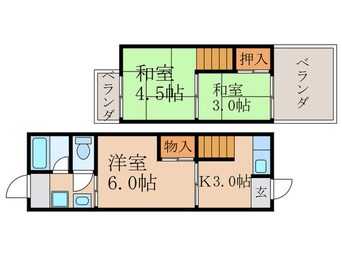 間取図 津知橋町貸家