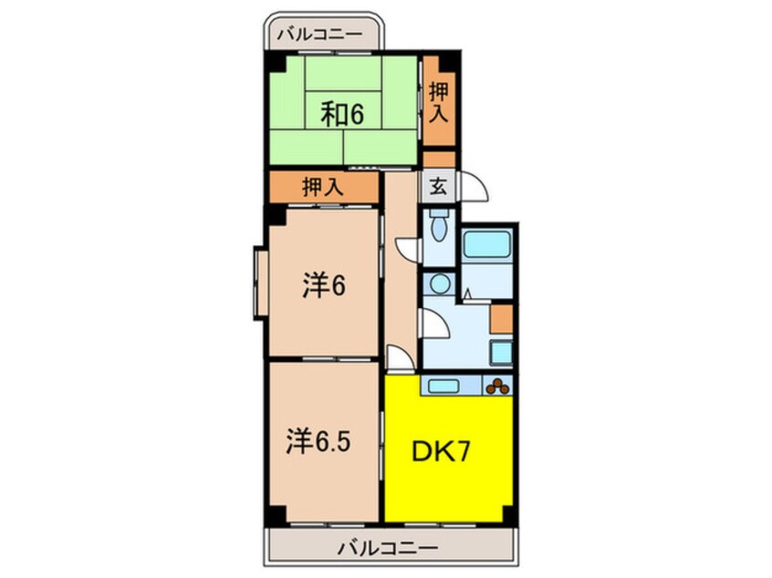 間取図 サンパレス２１　御影Ⅱ