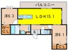 reussir今津 2LDKの間取り