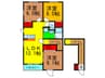 ラ・ソルティ 3LDKの間取り