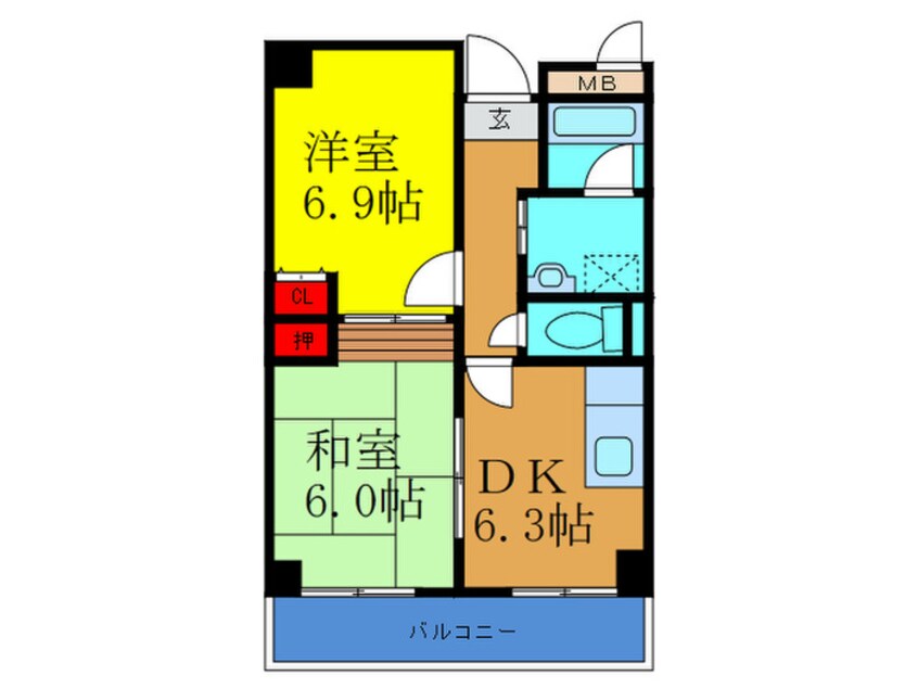 間取図 エスメラード　ヒコ