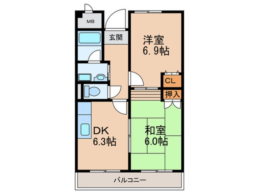 間取図 エスメラード　ヒコ