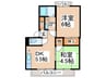 アーバン中野 2DKの間取り