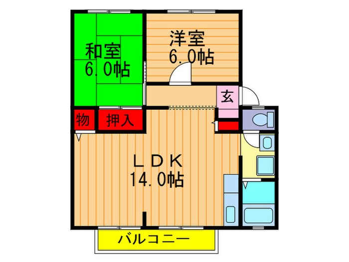 間取り図 サンアレイ下野Ⅰ