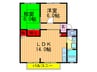 サンアレイ下野Ⅰ 2LDKの間取り