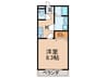 カーサフェリーチェ 1Kの間取り