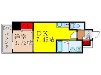 間取図 ｸﾛｰﾊﾞｰ･ｸﾚｱ石橋阪大前