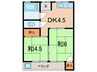 エイコーハイツ 2DKの間取り
