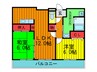ハイツ香里ウエスト 2LDKの間取り