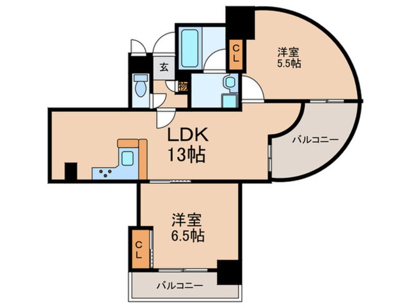 間取図 フェルザ住之江公園