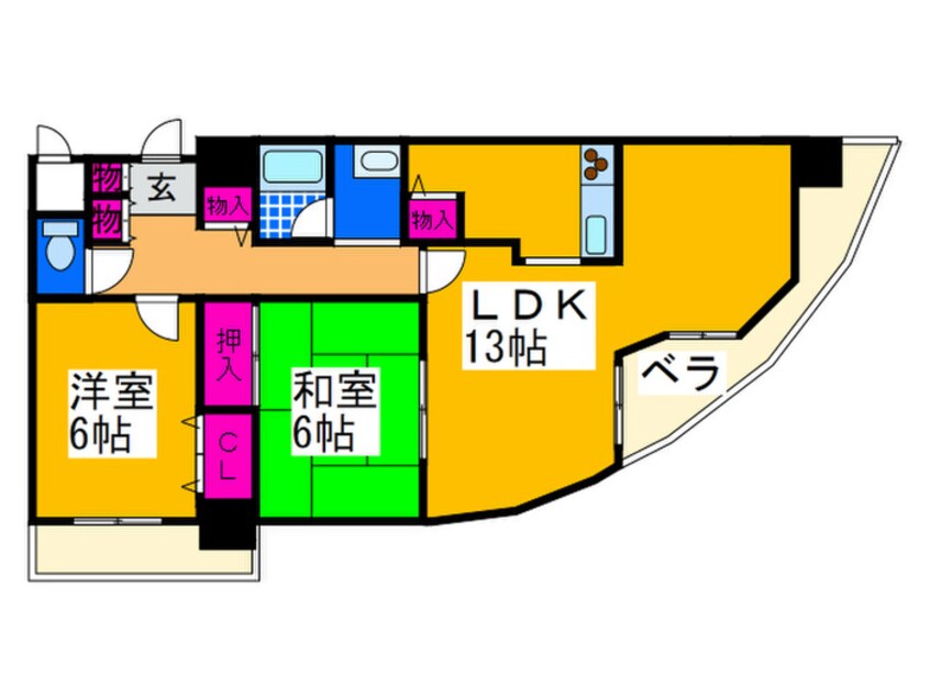 間取図 フェルザ住之江公園