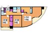 フェルザ住之江公園 2LDKの間取り