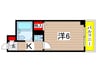 ロイヤルメゾン石橋 1Kの間取り