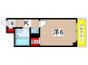 ロイヤルメゾン石橋 1Kの間取り