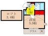 トップガーデン 1Kの間取り