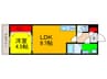 ケイメゾン2 1LDKの間取り