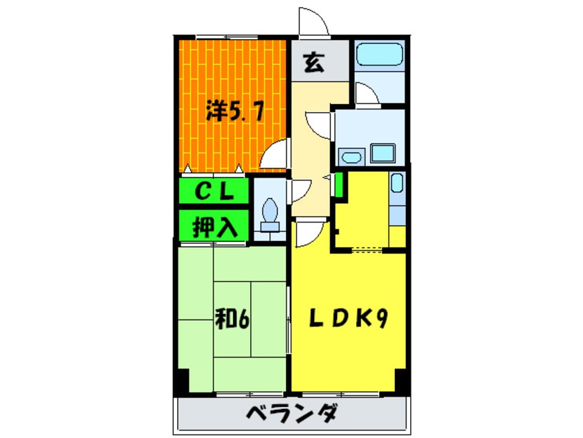 間取図 ラフィーネ住之江