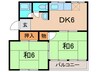 緑ケ丘ハイツ 2DKの間取り