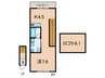 ヴィアノ芦屋親王塚 1Rの間取り