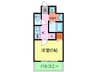 クレアドル須磨Ⅱ 1Kの間取り