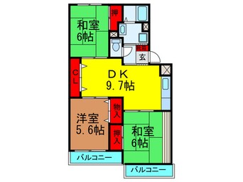 間取図 サンライズ星田Ｂ棟