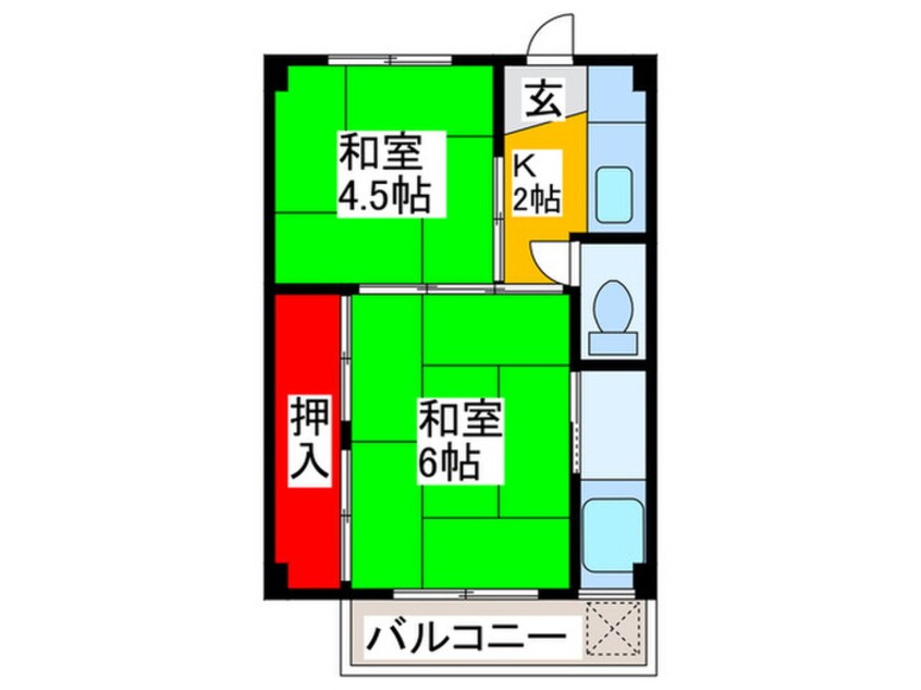 間取図 ビレッジハウス木戸4号棟
