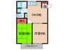 光陽園ハイツ 2DKの間取り