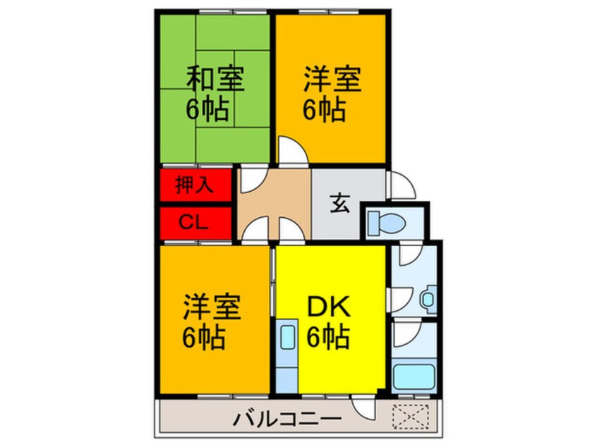 間取図 ファミリ－ハイツ喜里川