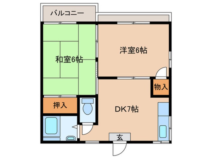 間取図 ガーデンハイム五色山B棟