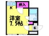 宮ノ東ハイツ 1Rの間取り