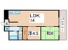 平野北コーポ（３０８） 2LDKの間取り