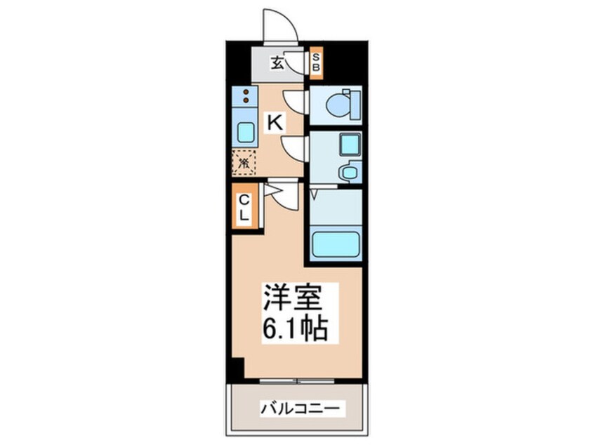 間取図 エスリードレジデンス大阪弁天町