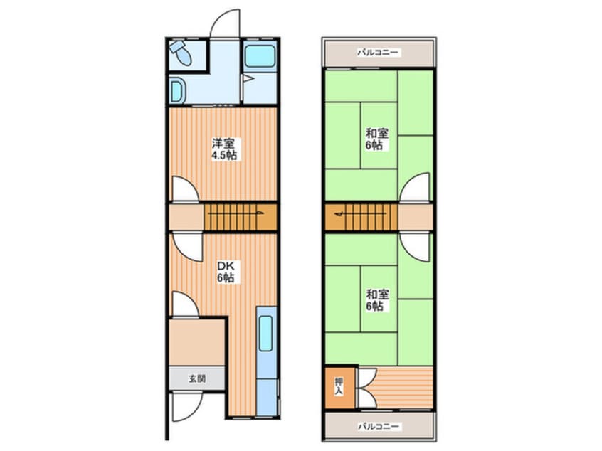 間取図 仁和寺本町貸家