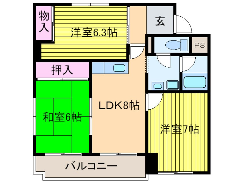 間取図 カサ・クレスト