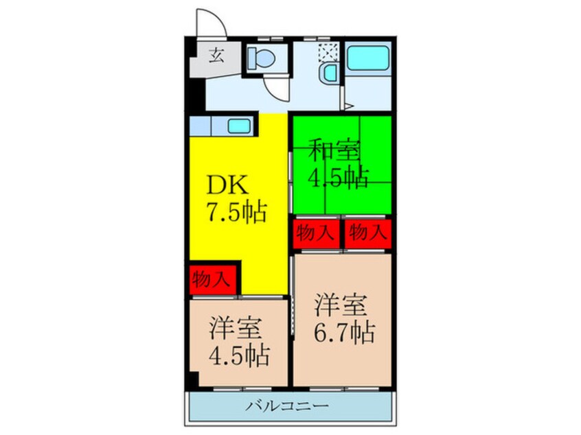 間取図 高塚増田ﾊｲﾂ
