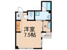 レジスコート甲子園口 1Kの間取り