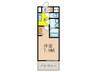 S-RESIDENCE新大阪WEST 1Kの間取り