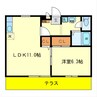 ソレジオ１号館 1LDKの間取り