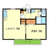 ソレジオ１号館 1LDKの間取り