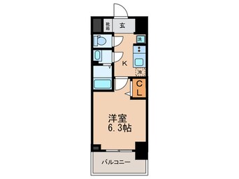 間取図 ﾌﾟﾚｻﾝｽ大手前ﾋﾟﾘｵﾄﾞ（1103）