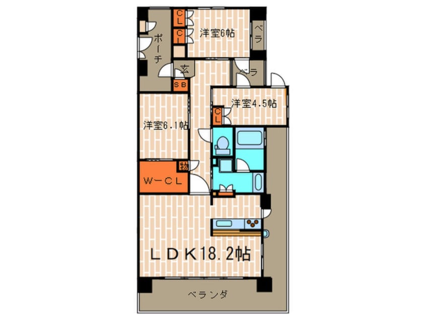 間取図 塚口ガ－デンズマ－ク(212)