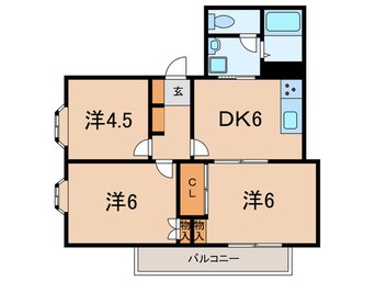 間取図 ﾗｲｵﾝｽﾞﾏﾝｼｮﾝ本山第二（204）