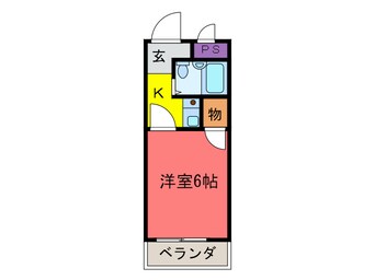 間取図 ハ－モニ－ハイツ若江東